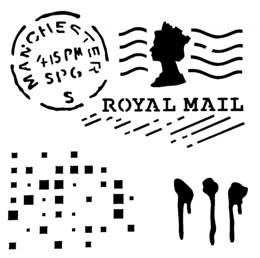 Stencil - Postmark (6x6 inch)